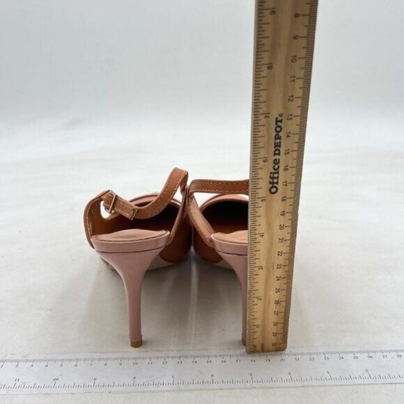 FSJ Pink Women Classy Pointed Toe Thin High Heel Slingback Pump Office Prom - Picture 5 of 8